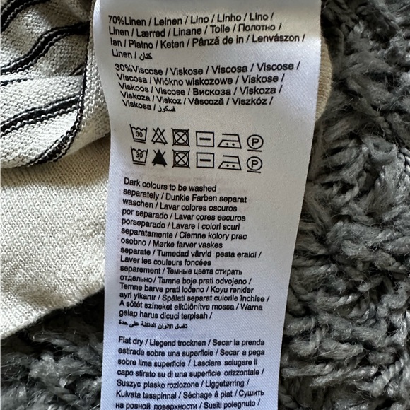 Selected linen L/S striped crew neck - Picture 4 of 4